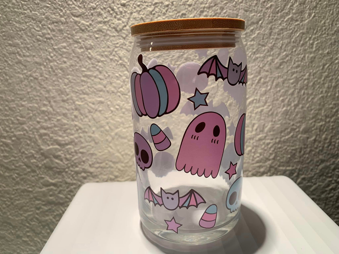 Pastel Spooky Glass Cup