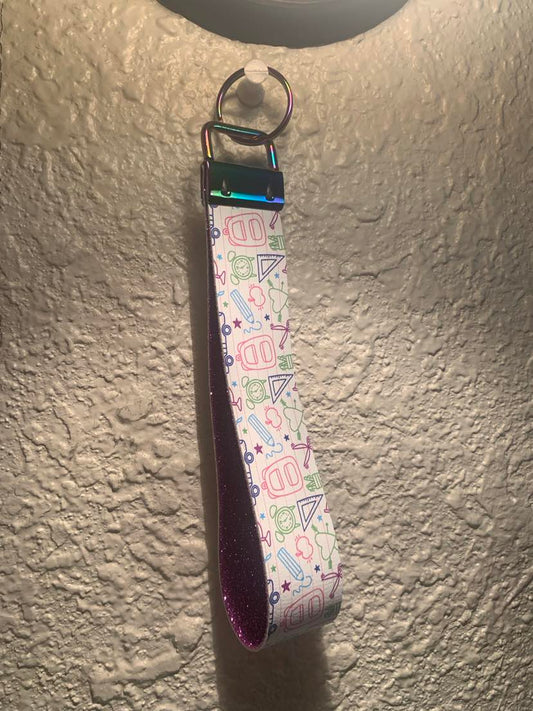 Education Themed Wristlet Keychain