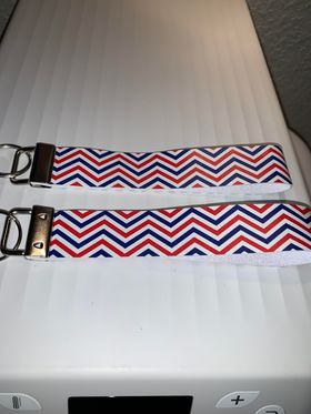 Chevron Wristlet Keychain