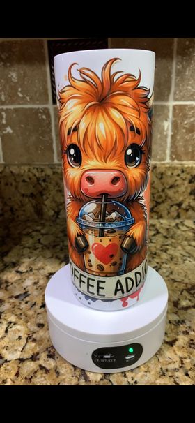 Highland Cow Coffee Addict 20oz Tumbler